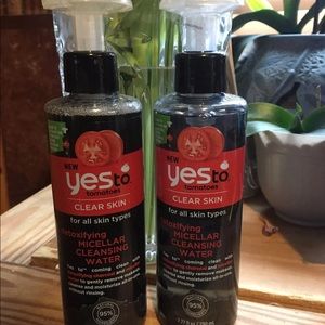 Yes to Clear Skin Charcoal micellar water bottles